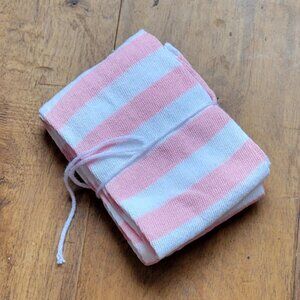 NWT Thigh High Pink Striped Cotton Socks